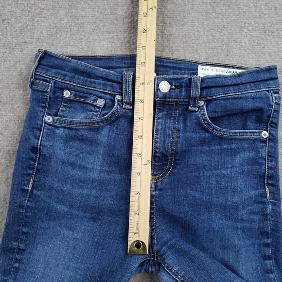 Rag & Bone Jeans Womens 26 Blue 10 Inch Ankle Skinny Mad River Mid Rise Stretch - Picture 9 of 16